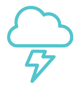 Cloud with lightning icon